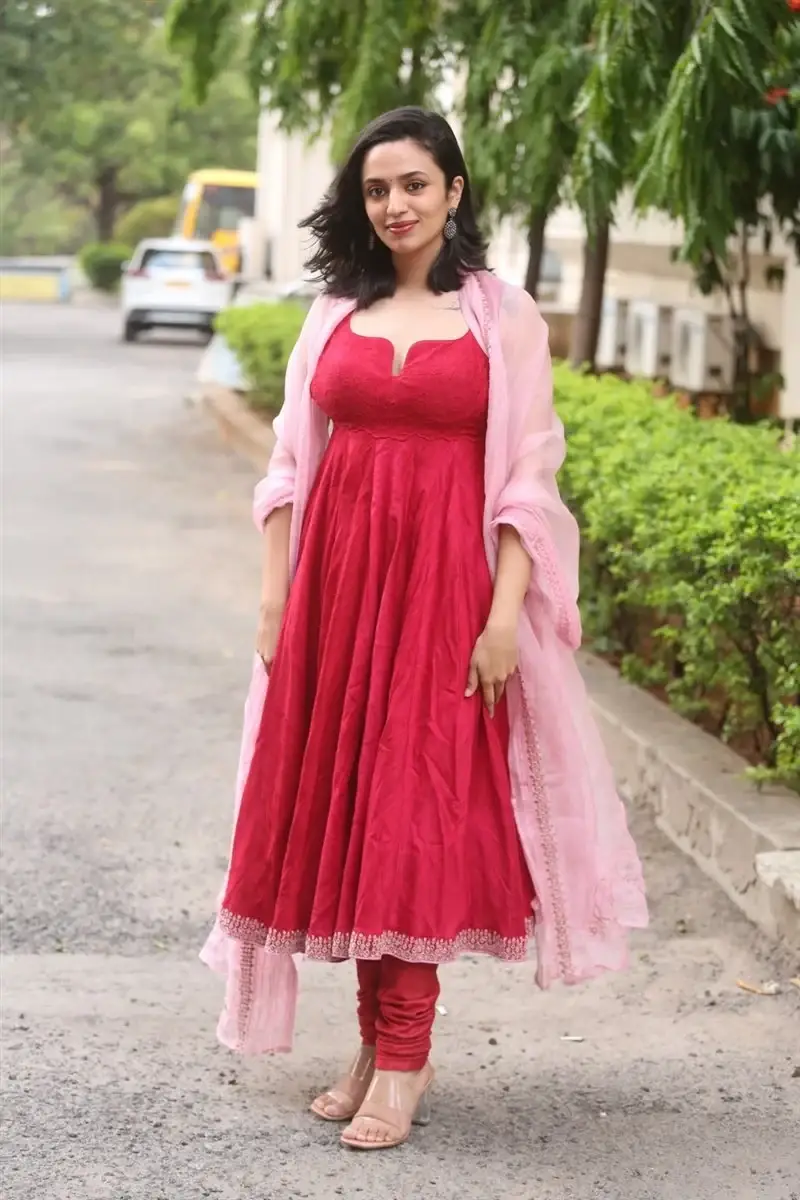 Telugu Actress Malavika Nair at Anni Manchi Sakunamule Movie Thanks Meet